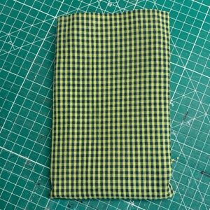 Gingham, Blue and Green Fabric